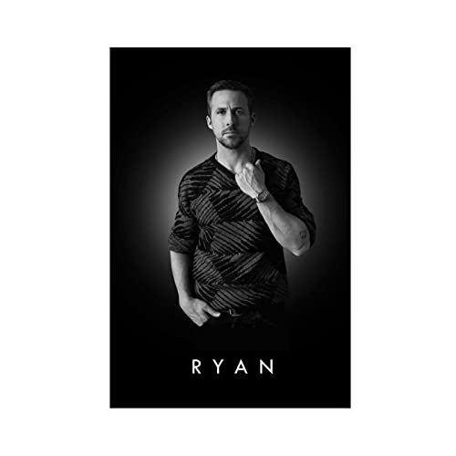 MOIT Star Ryan Gosling Leinwand-Poster, Wandkunst, Dekoration, Bild, Gemälde für Wohnzimmer, Schlafzimmer, Dekoration, Rahmen-Stil, 40 x 60 cm von MOIT