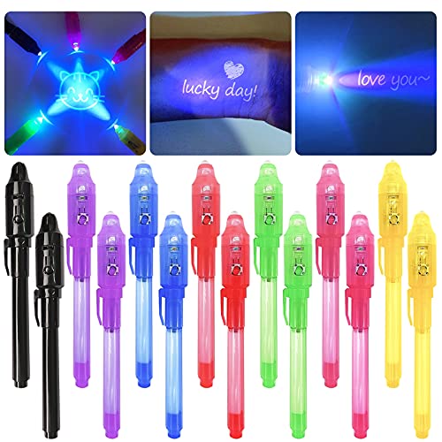 MOKIU 14 Stück Geheimstift mit UV-Licht UV- Geheimstifte Geheime Nachrichten UV Stift unsichtbar schreiben,lesbar durch Licht,Gastgeschenke Kindergeburtstag Mitgebsel MOKIU 14 Stück Geheimstift mit UV-Licht UV- Geheimstifte Geheime Nachrichten UV Stift unsichtbar schreiben,lesbar durch Licht,Gastgeschenke Kindergeburtstag Mitgebsel von MOKIU
