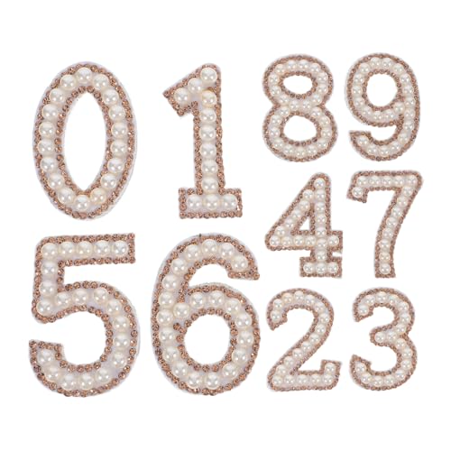 MOKKHNB 10 Stück Aufnäher mit Strasssteinen und Perlen Glitzernde Diy Bügelbilder für Kleider Röcke und T Shirts zur Verschönerung Ihrer Outfits von MOKKHNB