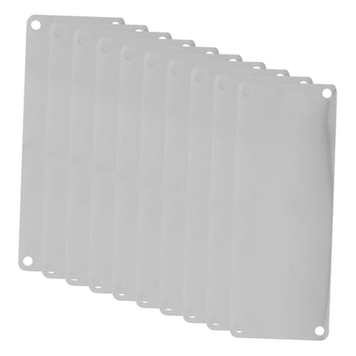 MOKKHNB 10 Stück Blanko Namensschild Robuste Gravierbare Platten mit Vorgebohrten Löchern für Diy Projekte und Beschriftungen von MOKKHNB