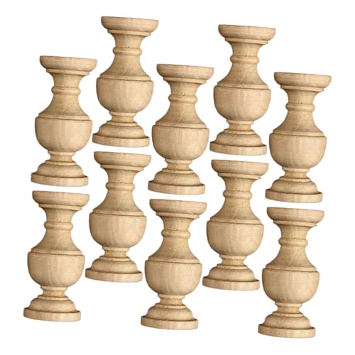 MOKKHNB 10 Stück Dekorative Holzspindeln Unvollendete Handwerkliche Spindeln für Diy Projekte Rustikale Möbelverzierung für Weinregal und Bettgestell Langlebig und Individuell Gestaltbar MOKKHNB 10 Stück Dekorative Holzspindeln Unvollendete Handwerkliche Spindeln für Diy Projekte Rustikale Möbelverzierung für Weinregal und Bettgestell Langlebig und Individuell Gestaltbar von MOKKHNB