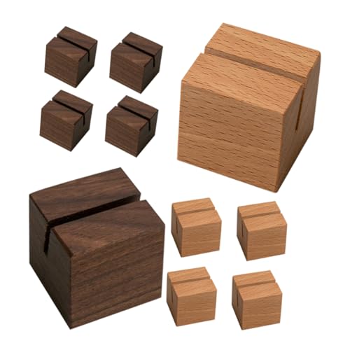 MOKKHNB 10 Stück Holz Kartenhalter Einzigartige Tischkartenständer Buchenholz und Walnussholz für Meetings Events und Dekoration Schlitz für und MOKKHNB 10 Stück Holz Kartenhalter Einzigartige Tischkartenständer Buchenholz und Walnussholz für Meetings Events und Dekoration Schlitz für und von MOKKHNB