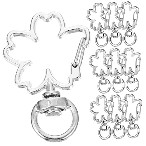 MOKKHNB 10 Stück Schlüsselanhänger Clips Feder Schnappverschlüsse für DIY Blumen Schlüsselanhänger Langlebig und Leicht für Kreative Bastelprojekte von MOKKHNB