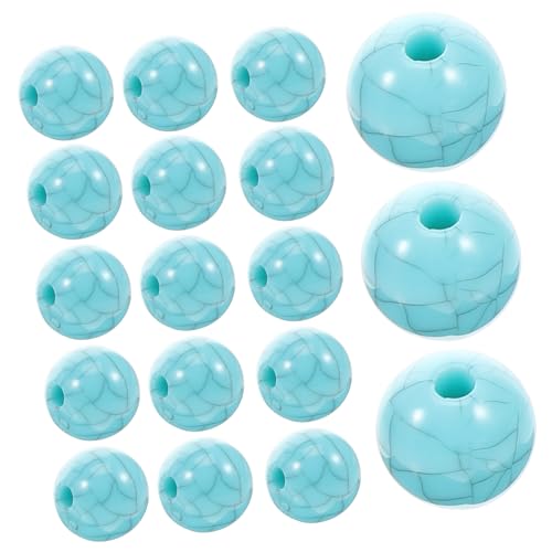 MOKKHNB 100 Stück Blaue Acrylperlen mit Langlebige Schmuckperlen zum Auffädeln DIY Bastelperlen für Armbänder Halsketten und Dekoration Natürliche Optik Vielseitig Verwendbar von MOKKHNB