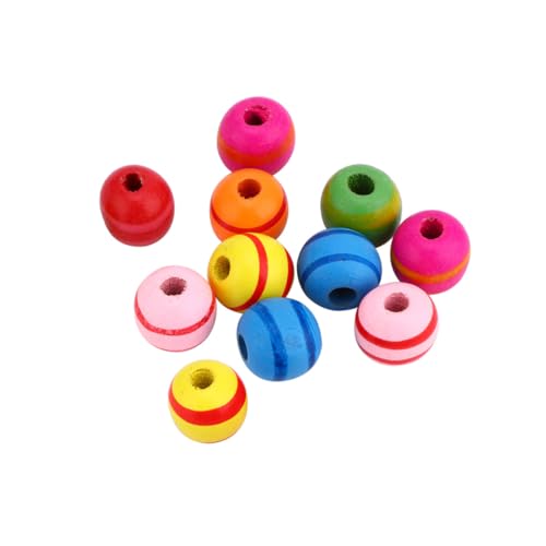 MOKKHNB 100 Stück Bunte Holzperlen mit DIY Schmuckperlen für Armbänder und Bastelprojekte Farbenfrohe Distanzperlen zum Auffädeln für Kreative DIY Schmuckherstellung MOKKHNB 100 Stück Bunte Holzperlen mit DIY Schmuckperlen für Armbänder und Bastelprojekte Farbenfrohe Distanzperlen zum Auffädeln für Kreative DIY Schmuckherstellung von MOKKHNB
