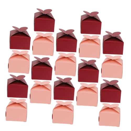 MOKKHNB 100 Stück Herzförmige Süßigkeiten Boxen aus Kraftpapier Hochzeiten Babypartys Geburtstagsfeiern und Romantische Anlässe Rote und Rosafarbene Boxen von MOKKHNB