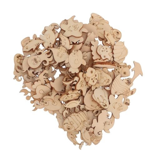 MOKKHNB 100 Stück Holz Bastelformen Meereslebewesen Diy Holzschnitt für Unterwasser Themen Dekorationen für Bastelprojekte Tischdeko und Partybedarf MOKKHNB 100 Stück Holz Bastelformen Meereslebewesen Diy Holzschnitt für Unterwasser Themen Dekorationen für Bastelprojekte Tischdeko und Partybedarf von MOKKHNB