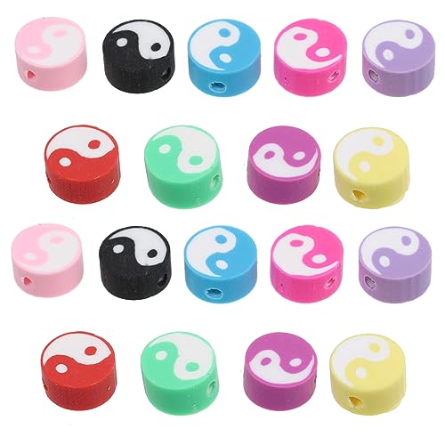 MOKKHNB 100Stücke DIY Yin Perlen Tai Chi Schmuckperlen für Armbänder und Spacer Perlen für Individuelles Schmuckdesign für DIY MOKKHNB 100Stücke DIY Yin Perlen Tai Chi Schmuckperlen für Armbänder und Spacer Perlen für Individuelles Schmuckdesign für DIY von MOKKHNB