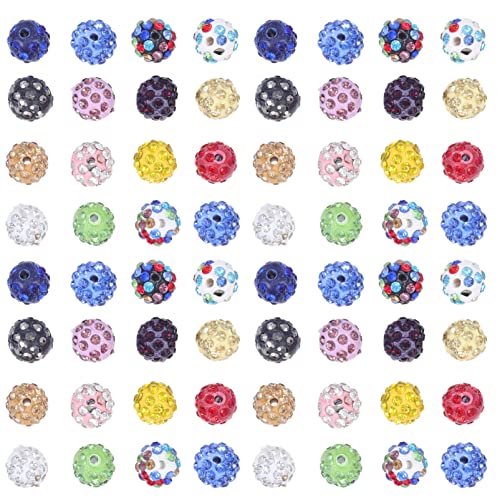 MOKKHNB 100Stücke Strass Perlen für DIY Armbänder Schmuckzubehör Bunte Polymer Charms zum Basteln von Armbändern und Gemischter Farben MOKKHNB 100Stücke Strass Perlen für DIY Armbänder Schmuckzubehör Bunte Polymer Charms zum Basteln von Armbändern und Gemischter Farben von MOKKHNB