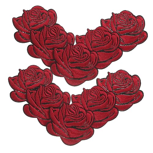 MOKKHNB 10Stücke Blumenmuster Patches Bestickte Aufnäher zum Aufbügeln für Kleidung Taschen und Accessoires zum Reparieren und Dekorieren von Jeans Jacken und Rucksäcken von MOKKHNB