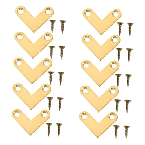 MOKKHNB 10Stücke Eckwinkel Kupfer Winkelverbinder für Bilderrahmen Reparatur und Möbelmontage Einfache Installation für DIY Projekte MOKKHNB 10Stücke Eckwinkel Kupfer Winkelverbinder für Bilderrahmen Reparatur und Möbelmontage Einfache Installation für DIY Projekte von MOKKHNB
