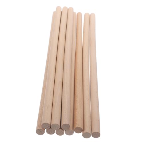 MOKKHNB 10Stücke Holzstäbchen für DIY Projekte Lange Holzdübel für Sichere Bastelstäbe Unbehandeltem Holz für Trommelstöcke und Bastelideen MOKKHNB 10Stücke Holzstäbchen für DIY Projekte Lange Holzdübel für Sichere Bastelstäbe Unbehandeltem Holz für Trommelstöcke und Bastelideen von MOKKHNB
