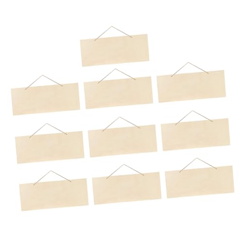 MOKKHNB 10Stücke Leere Holzscheiben Hängende Holzscheiben für DIY Bastelprojekte Unlackierte Holzplatten für Hochzeitsdekoration Weihnachten Shower und Mehr von MOKKHNB