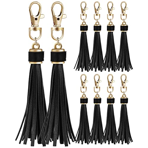 MOKKHNB 10Stücke PU Leder Quasten mit Hummer Schwenk Schlüsselanhänger für Handtaschen DIY Quasten Anhänger Taschen Charme für Stilvolle MOKKHNB 10Stücke PU Leder Quasten mit Hummer Schwenk Schlüsselanhänger für Handtaschen DIY Quasten Anhänger Taschen Charme für Stilvolle von MOKKHNB