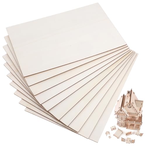 MOKKHNB 10Stücke Unbehandelte Holzplatten für DIY Basteln Unbemalte Holzstücke zum Malen Gravieren und Modellieren Vielseitige Holzscheiben für Kreative Projekte MOKKHNB 10Stücke Unbehandelte Holzplatten für DIY Basteln Unbemalte Holzstücke zum Malen Gravieren und Modellieren Vielseitige Holzscheiben für Kreative Projekte von MOKKHNB