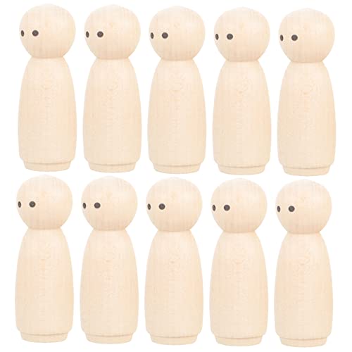MOKKHNB 10Stücke Unbemalte Hölzerne Peg Puppen für DIY Malerei Unvollendete Holzfiguren für Kinderaktivitäten und Persönliche Dekoration Spielzimmers MOKKHNB 10Stücke Unbemalte Hölzerne Peg Puppen für DIY Malerei Unvollendete Holzfiguren für Kinderaktivitäten und Persönliche Dekoration Spielzimmers von MOKKHNB