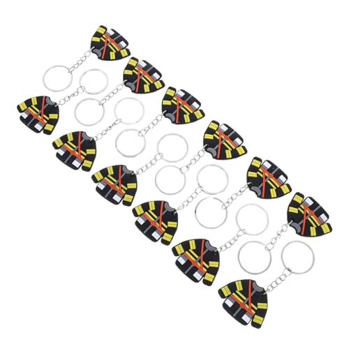 MOKKHNB 12 Stück Feuerwehr-kleidungsanhänger, Kreative Schlüsselanhänger, Zubehör Für Partygeschenke, Feuerwehr-motto-party-zubehör, Taschenanhänger, Schlüsselanhänger von MOKKHNB