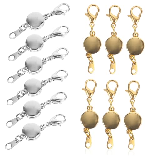 MOKKHNB 12 Stück Teiliges Magnetischer Lobster Verschluss Langlebige Legierung Einfach zu Befestigen für DIY Schmuckherstellung Geeignet für Armbänder Halsketten Kettenverlängerungen von MOKKHNB