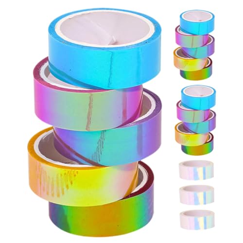 MOKKHNB 18 Stück Teiliges Dekoratives Washi Tape mit Farbverlauf Wasserdichtes Klebeband für Scrapbooking Journals Diy und Bastelprojekte Gradient Design von MOKKHNB