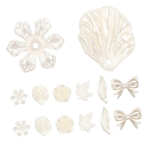 MOKKHNB 1Satz Harz Rosenblumen Charms Set Flach Langlebige Dekoration für DIY Schmuck für Kreative Projekte mit Familie und Freunden von MOKKHNB