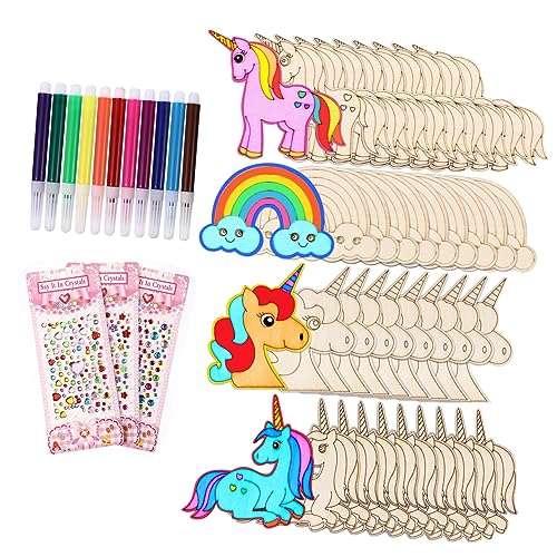 MOKKHNB 1Satz Unbemalten Holzscheiben DIY Einhorn Wolken Holzfiguren für Kreative Bastelprojekte und Heimdekoration Natürlichem Holz für und MOKKHNB 1Satz Unbemalten Holzscheiben DIY Einhorn Wolken Holzfiguren für Kreative Bastelprojekte und Heimdekoration Natürlichem Holz für und von MOKKHNB