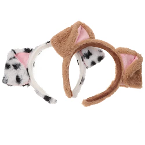 MOKKHNB 2 Stück Cartoon Tier Stirnbänder für Dekorative Party Accessoires Cosplay Haarschmuck mit Hundelohr Design von MOKKHNB