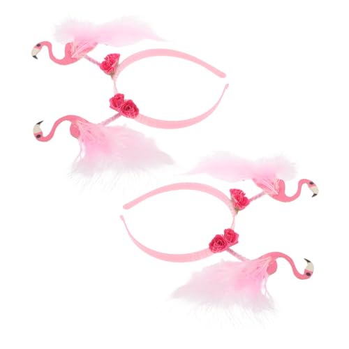 MOKKHNB 2 Stück Flamingo Haarreifen Tropisches Stirnband für Damen Lustiges Kopfschmuck Accessoire für Sommerpartys Hawaii Themenfeiern MOKKHNB 2 Stück Flamingo Haarreifen Tropisches Stirnband für Damen Lustiges Kopfschmuck Accessoire für Sommerpartys Hawaii Themenfeiern von MOKKHNB