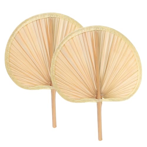 MOKKHNB 2 Stück Handgewebte Fächer aus Bananenblättern Vintage Design Handventilator für Sommer Bbq Dekoration und Tanz Tragbarer Handfächer für Zuhause und Reisen MOKKHNB 2 Stück Handgewebte Fächer aus Bananenblättern Vintage Design Handventilator für Sommer Bbq Dekoration und Tanz Tragbarer Handfächer für Zuhause und Reisen von MOKKHNB