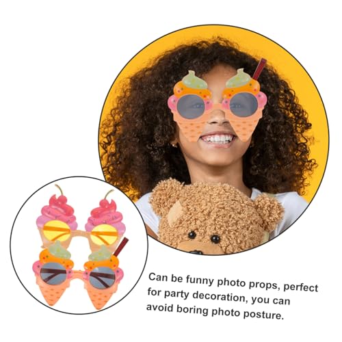 MOKKHNB 2 Stück Hawaii Partybrillen Eiscreme Design Lustige Sonnenbrillen Luau Accessoire Leicht für Strand Kostüm Selfie Requisiten MOKKHNB 2 Stück Hawaii Partybrillen Eiscreme Design Lustige Sonnenbrillen Luau Accessoire Leicht für Strand Kostüm Selfie Requisiten von MOKKHNB