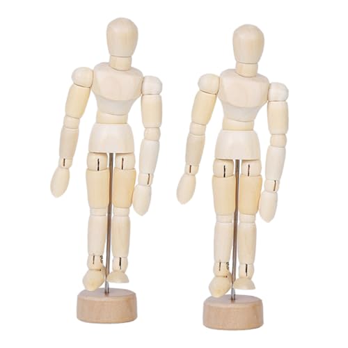 MOKKHNB 2 Stück Teiliges Holz Gelenkpuppen Flexible Gelenke Künstler Skizzenmodelle Verstellbare Holzfiguren für Zeichnen Dekoration und Künstlerisches Solide Holzkonstruktion MOKKHNB 2 Stück Teiliges Holz Gelenkpuppen Flexible Gelenke Künstler Skizzenmodelle Verstellbare Holzfiguren für Zeichnen Dekoration und Künstlerisches Solide Holzkonstruktion von MOKKHNB