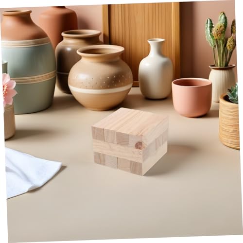 MOKKHNB 20 Stück Unbehandelte Holzblöcke Naturholz Schnitzholz DIY Bastelklötzchen für Handwerk Home Decor Bastelprojekte Anfänger und Profis von MOKKHNB