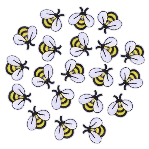 MOKKHNB 20Stücke Aufnäher zum Aufbügeln Cartoon Bienen Patches für Kreative Nähprojekte zur Verschönerung von Kleidung Taschen und Kunsthandwerk MOKKHNB 20Stücke Aufnäher zum Aufbügeln Cartoon Bienen Patches für Kreative Nähprojekte zur Verschönerung von Kleidung Taschen und Kunsthandwerk von MOKKHNB