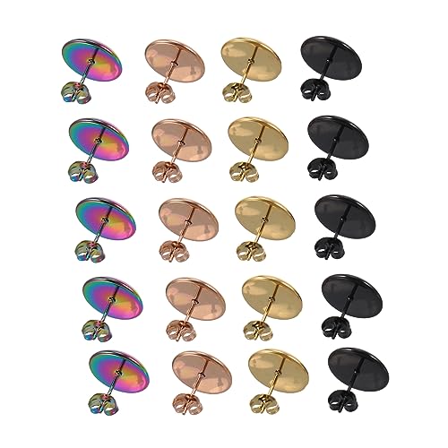 MOKKHNB 20Stücke Ohrring Basis Rohlinge DIY Ohrstecker Lünette Roségold Regenbogen für Schmuckherstellung Basteln MOKKHNB 20Stücke Ohrring Basis Rohlinge DIY Ohrstecker Lünette Roségold Regenbogen für Schmuckherstellung Basteln von MOKKHNB