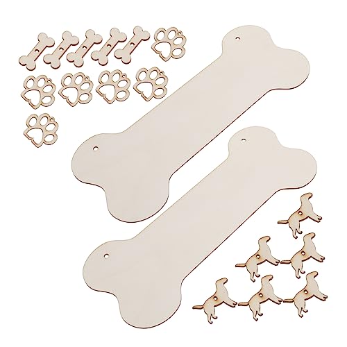 MOKKHNB 20Stücke Teiliges DIY Holzschild Set mit Hängenden Hundeknochen und Hundepfoten für Bastelprojekte Unbehandelte Holzoberflächen für Gestaltung und Dekoration MOKKHNB 20Stücke Teiliges DIY Holzschild Set mit Hängenden Hundeknochen und Hundepfoten für Bastelprojekte Unbehandelte Holzoberflächen für Gestaltung und Dekoration von MOKKHNB