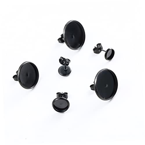 MOKKHNB 20Stücke Teiliges Ohrstecker Basis für DIY Ohrringe Schwarze Ohrringe Zubehör mit Runden Tabletts und Ohrstopper für Schmuckherstellung für Frauen MOKKHNB 20Stücke Teiliges Ohrstecker Basis für DIY Ohrringe Schwarze Ohrringe Zubehör mit Runden Tabletts und Ohrstopper für Schmuckherstellung für Frauen von MOKKHNB