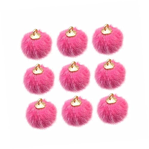 MOKKHNB 24 Stück DIY Ohrhänger mit Plüsch Ball Anhänger Kreative Schmuckaccessoires Rosé Leicht und Langlebig für Ohrringe und Bastelprojekte von MOKKHNB