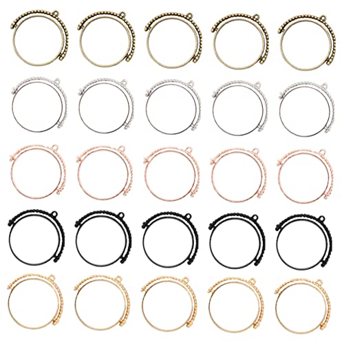 MOKKHNB 25 Stück Drehbare Hohlrahmen Teiliges Legierung Offene Lünette Anhänger für DIY Schmuck für Ohrringe Armbänder und Bastelprojekte Robuste Langlebige Materialien für Kreative MOKKHNB 25 Stück Drehbare Hohlrahmen Teiliges Legierung Offene Lünette Anhänger für DIY Schmuck für Ohrringe Armbänder und Bastelprojekte Robuste Langlebige Materialien für Kreative von MOKKHNB