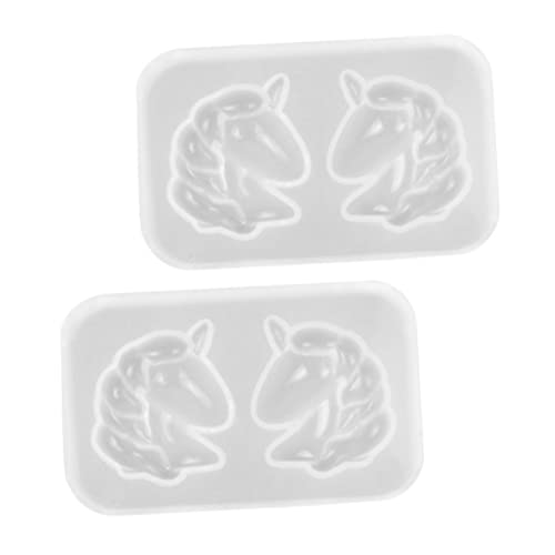 MOKKHNB 2Stücke Einhorn Silikonform DIY Epoxidharz Gießform für Tischplattenornamente Langlebig Wiederverwendbar und Leicht zu Reinigen für Bastelprojekte von MOKKHNB