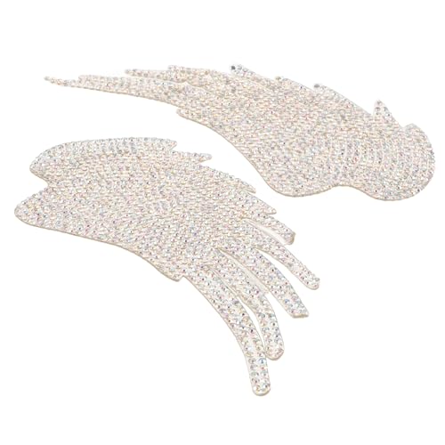 MOKKHNB 2Stücke Engelsflügel Strass Aufnäher zum Aufbügeln Dekorative Patches für Kleidung Taschen und DIY Projekte Einfach Anzubringen und Waschbar MOKKHNB 2Stücke Engelsflügel Strass Aufnäher zum Aufbügeln Dekorative Patches für Kleidung Taschen und DIY Projekte Einfach Anzubringen und Waschbar von MOKKHNB