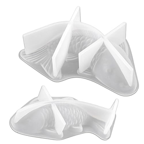 MOKKHNB 2Stücke Fischförmige Silikonform für Kerzenherstellung DIY Handwerk Vielseitige Gießform für Duftkerzen und Kunsthandwerke für Anfänger und Bastel Enthusiasten von MOKKHNB