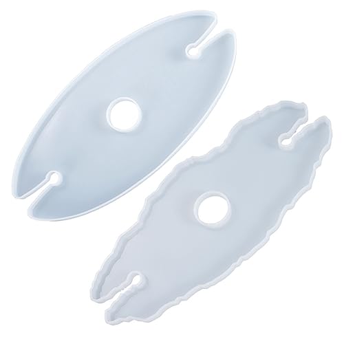 MOKKHNB 2Stücke Silikonformen für DIY Weinglashalter und Tray Wiederverwendbare Gießformen für Epoxidharz und Kreative Handwerksprojekte für Personalisierte Coaster und Dekoration von MOKKHNB