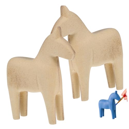 MOKKHNB 2Stücke Unvollendete Holzpferde Ornament DIY Pferde Modellierung Dekoration für Party Bastelideen für Erwachsene MOKKHNB 2Stücke Unvollendete Holzpferde Ornament DIY Pferde Modellierung Dekoration für Party Bastelideen für Erwachsene von MOKKHNB