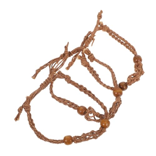 MOKKHNB 3 Stück Teiliges Handgewebtes Armband mit Verstellbarem Kristallhalter Robustes Netz Armband für Charms und Schmuckherstellung Kordelarmband mit Naturholzperle für Reisen und MOKKHNB 3 Stück Teiliges Handgewebtes Armband mit Verstellbarem Kristallhalter Robustes Netz Armband für Charms und Schmuckherstellung Kordelarmband mit Naturholzperle für Reisen und von MOKKHNB