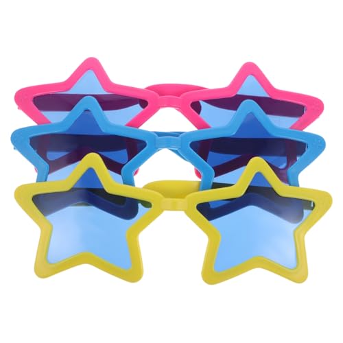 MOKKHNB 3 Stück Teiliges Star Partybrillen Hawaii Stil Übergroße Sonnenbrille für Sommer Strand Pool Party Foto Requisiten Bunte Ausgefallene Sternform Brillen für Erwachsene MOKKHNB 3 Stück Teiliges Star Partybrillen Hawaii Stil Übergroße Sonnenbrille für Sommer Strand Pool Party Foto Requisiten Bunte Ausgefallene Sternform Brillen für Erwachsene von MOKKHNB