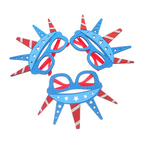 MOKKHNB 3 Stück Unabhängigkeitstagbrille Brillengestelle für Party Neuheit Brille karneval brille Fotorahmen-Requisite Kostüm Brillen Foto Requisiten Patriotische Brille Glitzertuch MOKKHNB 3 Stück Unabhängigkeitstagbrille Brillengestelle für Party Neuheit Brille karneval brille Fotorahmen-Requisite Kostüm Brillen Foto Requisiten Patriotische Brille Glitzertuch von MOKKHNB