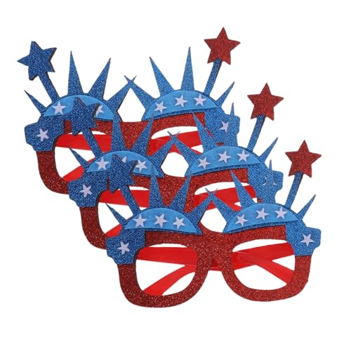 MOKKHNB 3 Stück Usa Independence Day Brillen Sonnenbrillen Patriotische Party Supplies Lustige Sonnenbrillen Für Erwachsene Brillen Amerikanische Dekorationen von MOKKHNB