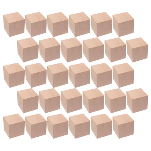 MOKKHNB 30 Stück Unbehandelte Holzwürfel für Bastelprojekte Quadratische Holzblöcke zum Malen Dekorieren für Diy Aktivitäten MOKKHNB 30 Stück Unbehandelte Holzwürfel für Bastelprojekte Quadratische Holzblöcke zum Malen Dekorieren für Diy Aktivitäten von MOKKHNB