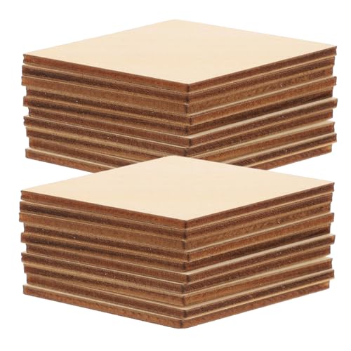 MOKKHNB 30Stücke DIY Rhombus Holzstücke Kreative Holzhandwerksmaterialien für Heimdekoration für Bastelprojekte und Partys von MOKKHNB