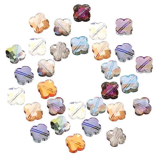 MOKKHNB 30Stücke Mini Glasperlen Farbige Kleeblätter Schmuckperlen für DIY Armbänder und Bastelarbeiten Vielseitige Bastelperlen für Projekte und Home Decoration MOKKHNB 30Stücke Mini Glasperlen Farbige Kleeblätter Schmuckperlen für DIY Armbänder und Bastelarbeiten Vielseitige Bastelperlen für Projekte und Home Decoration von MOKKHNB