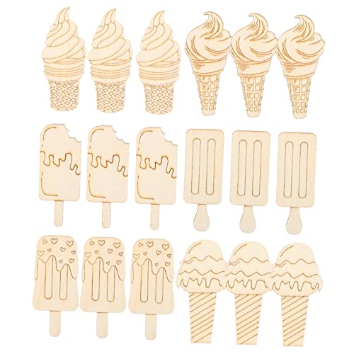 MOKKHNB 30Stücke Unvollendete Holz Eiscreme Dekorationen für DIY Eisholzausschnitte zum Malen und Basteln Flexibles und Langlebiges Bastelmaterial für Kreative Sommerprojekte MOKKHNB 30Stücke Unvollendete Holz Eiscreme Dekorationen für DIY Eisholzausschnitte zum Malen und Basteln Flexibles und Langlebiges Bastelmaterial für Kreative Sommerprojekte von MOKKHNB